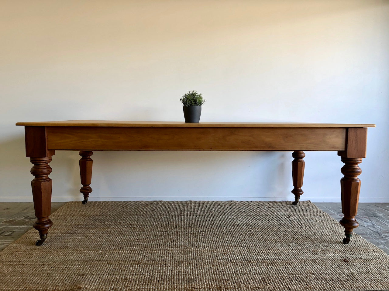 Image of a an authentic farmhouse dining table