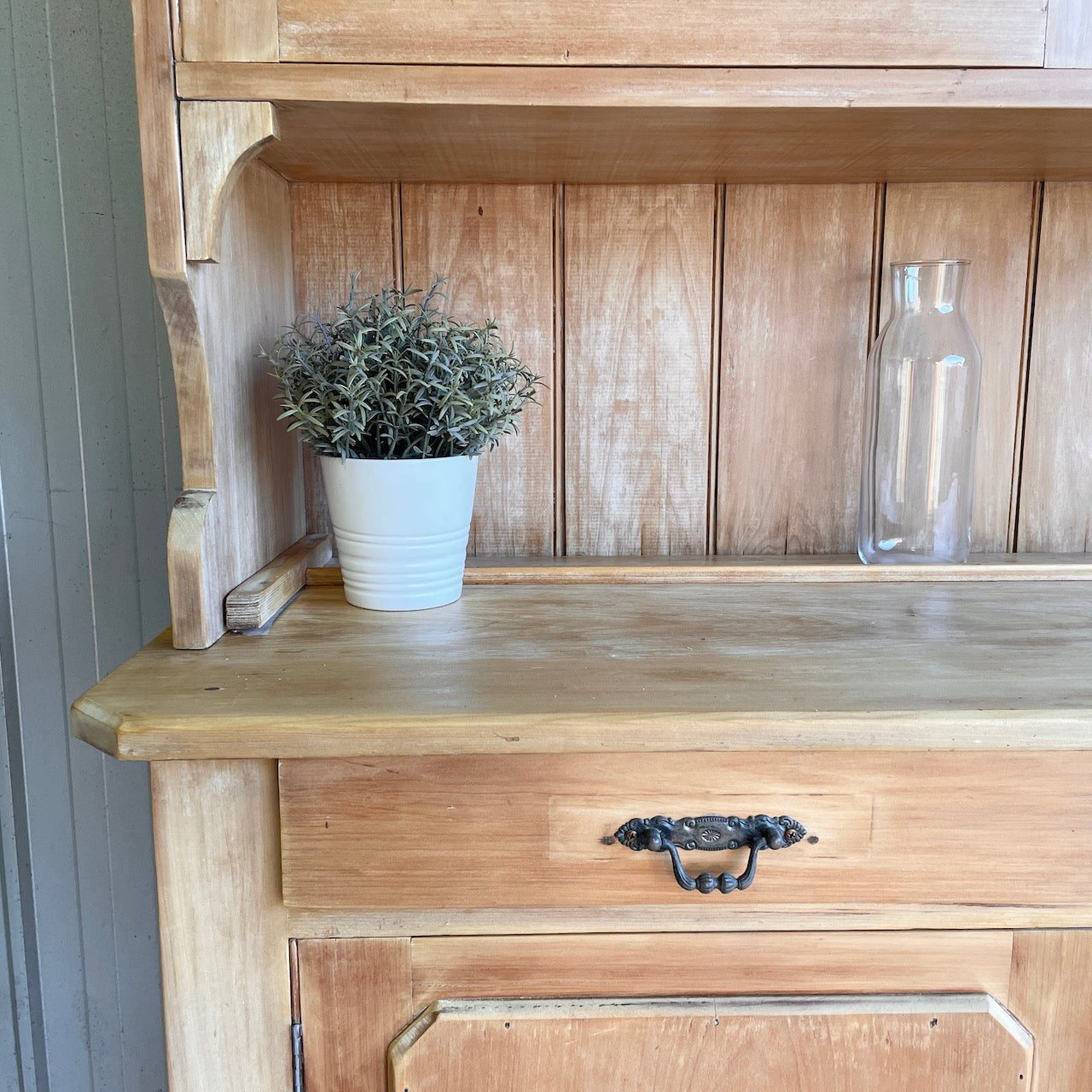 French Country Farmhouse Buffet Hutch