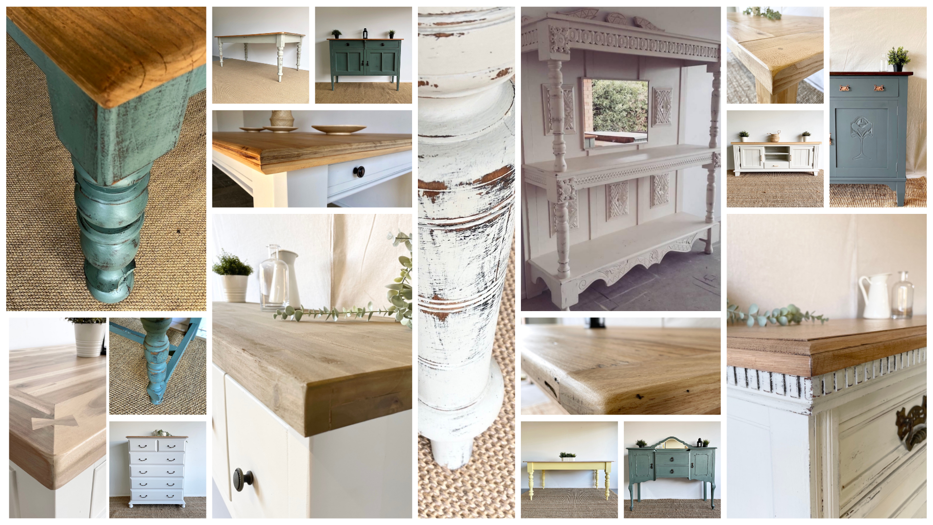 Collage image of Natural at Home Hamptons and Farmhouse Furniture