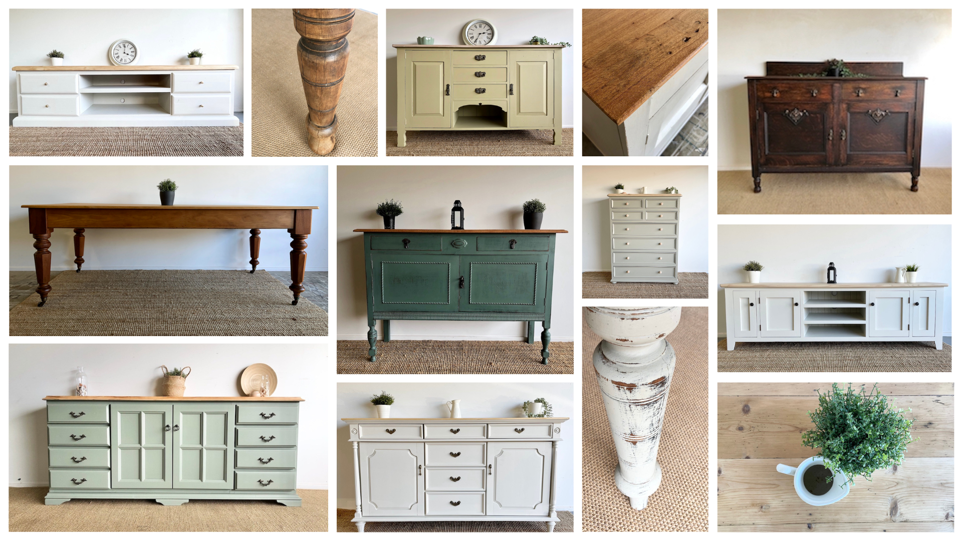 Collage image of Natural at Home Hamptons and Farmhouse Furniture