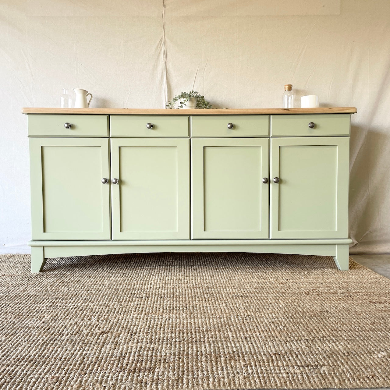 Image of a Hamptons  Farmhouse Style English Oak Sideboard by Natural at Home