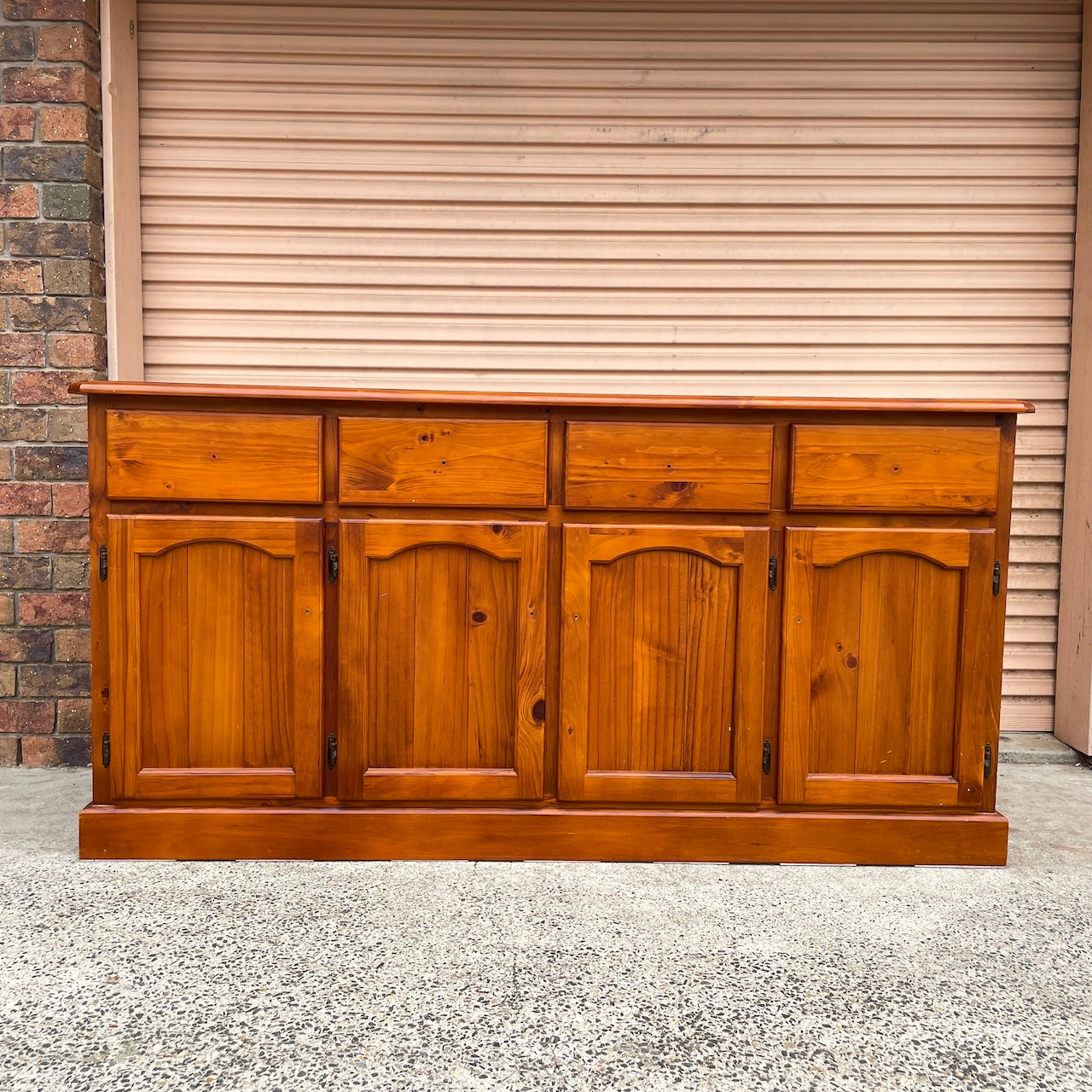 Modern Farmhouse Whitewashed Sideboard