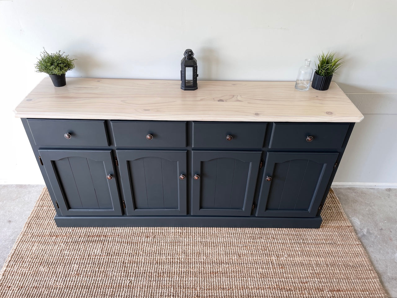 Modern Farmhouse Whitewashed Sideboard