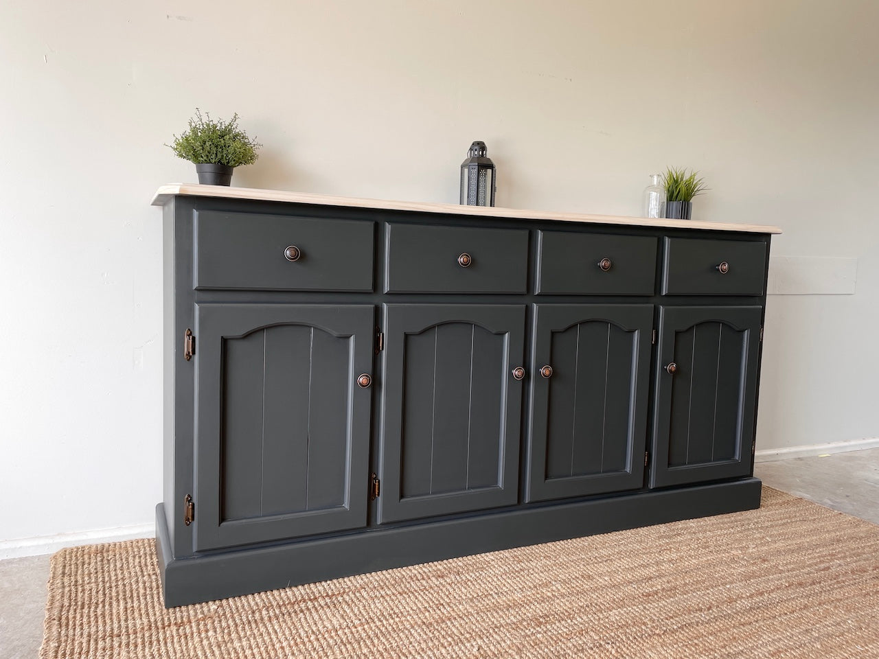 Modern Farmhouse Whitewashed Sideboard