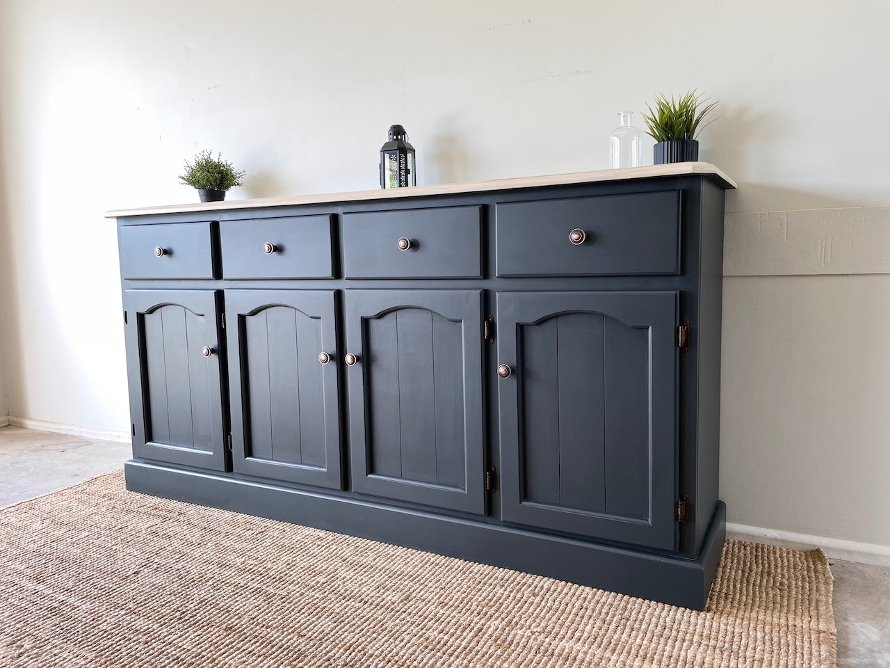 Modern Farmhouse Whitewashed Sideboard