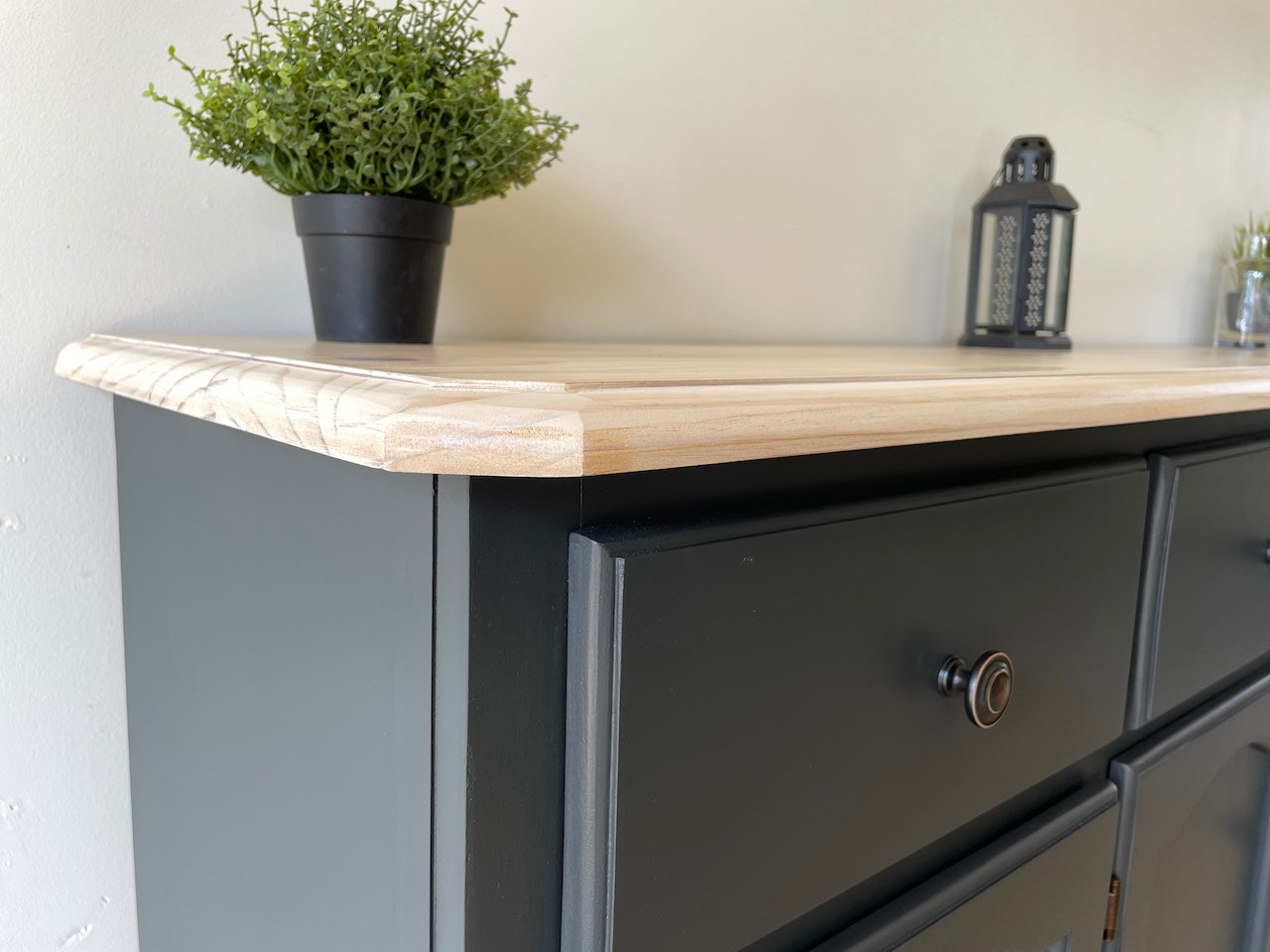 Modern Farmhouse Whitewashed Sideboard