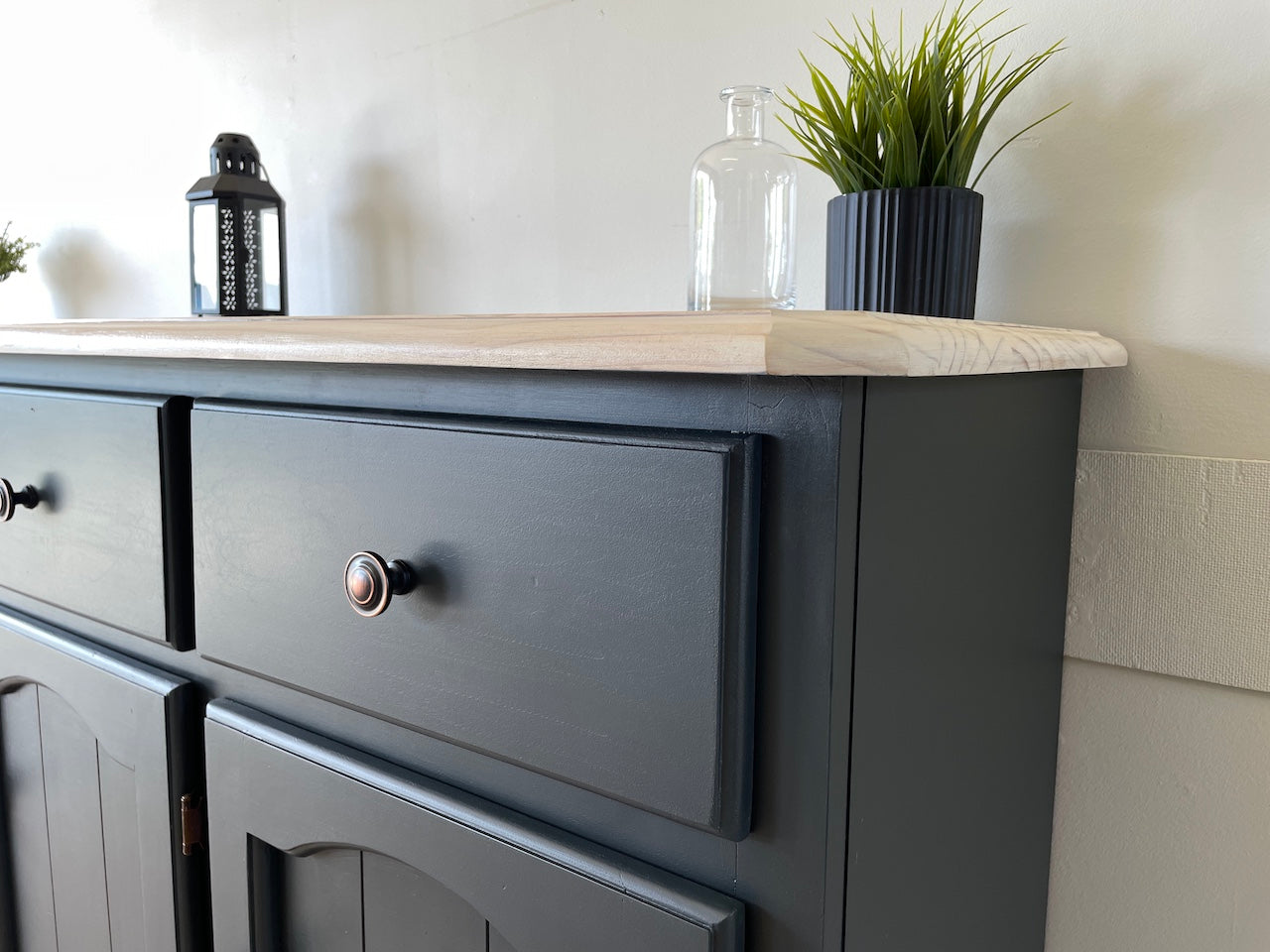 Modern Farmhouse Whitewashed Sideboard