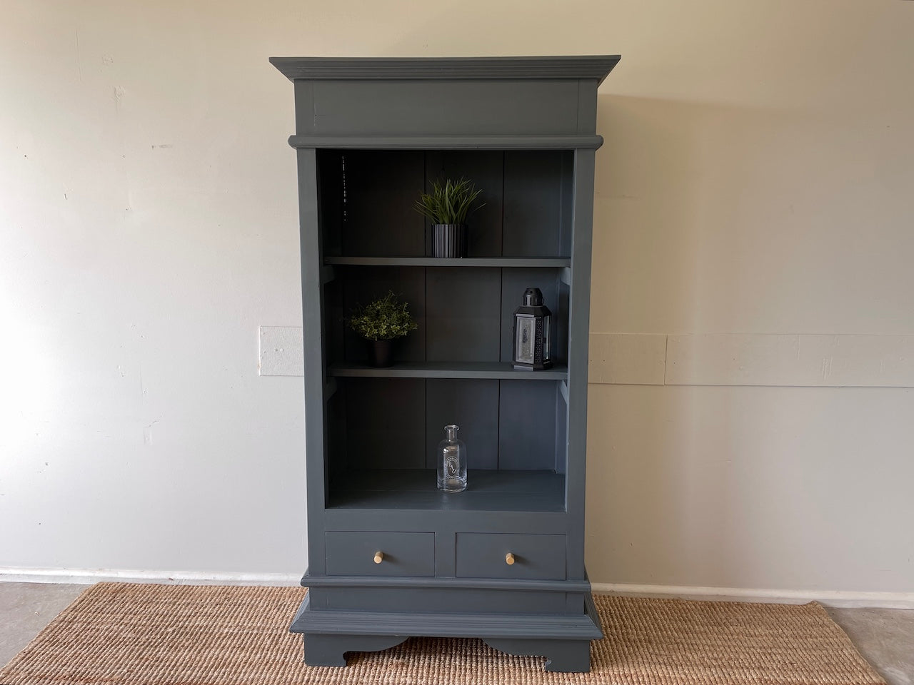 Industrial Style Teak Display Cabinet