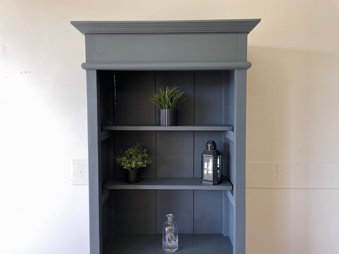 Industrial Style Teak Display Cabinet