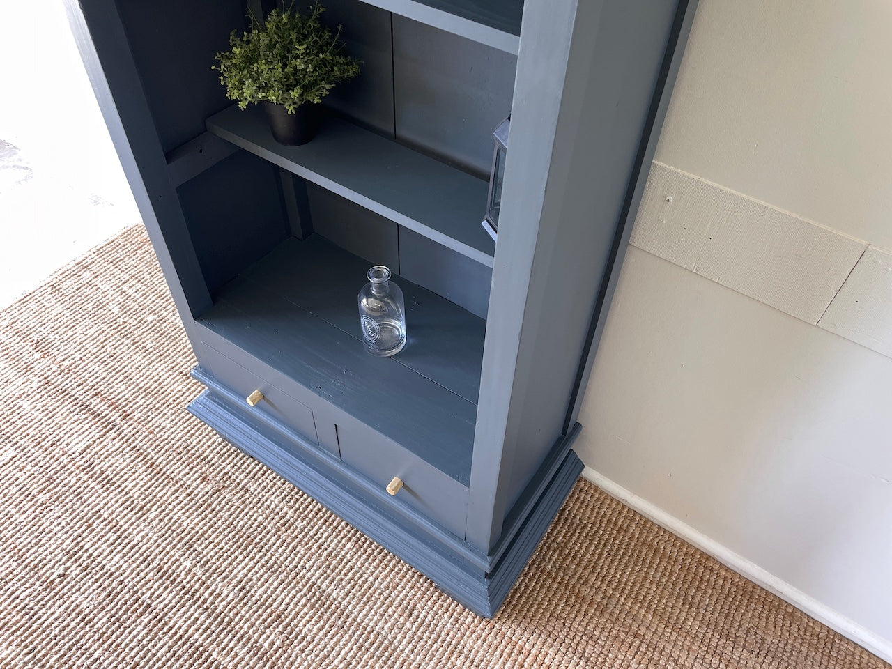 Industrial Style Teak Display Cabinet