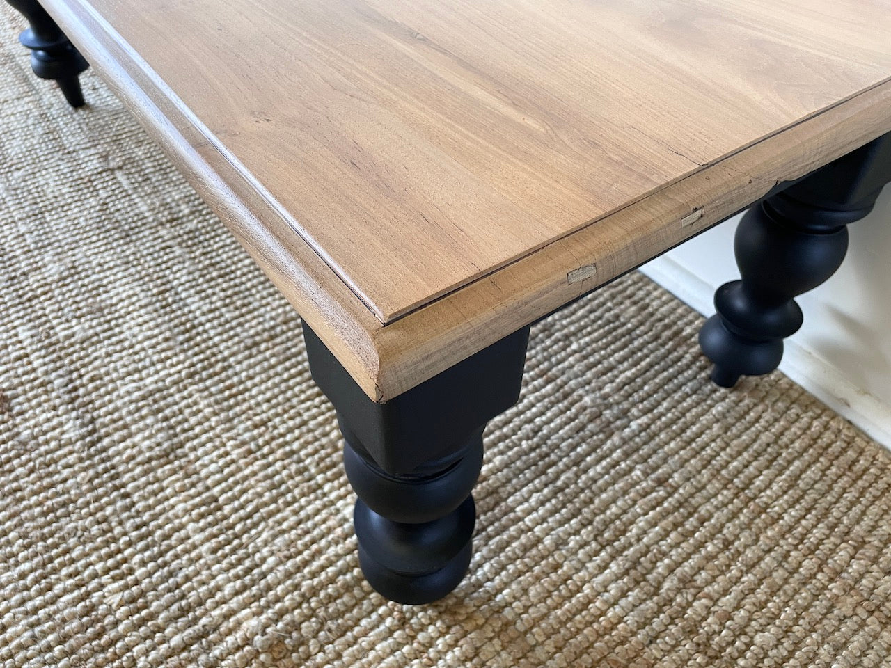 Industrial Style Teak Coffee Table