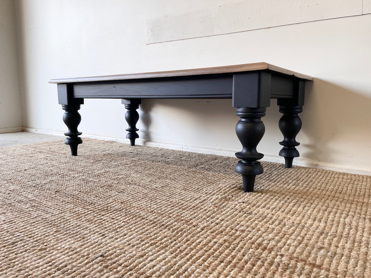 Industrial Style Teak Coffee Table