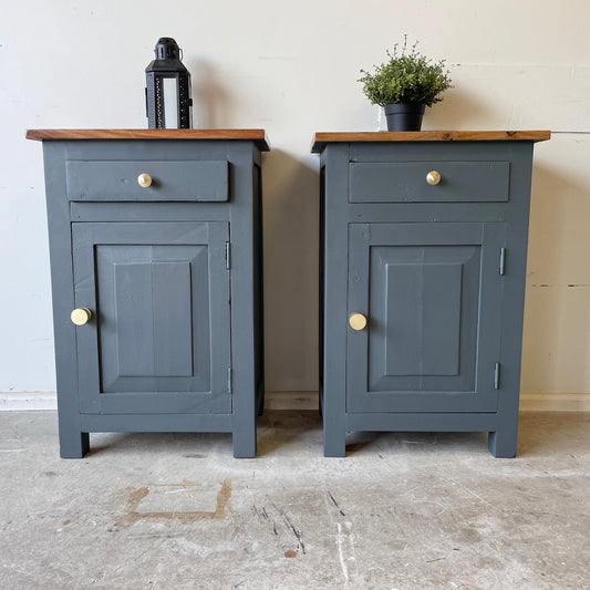 Pair of Industrial Style Bedside Tables