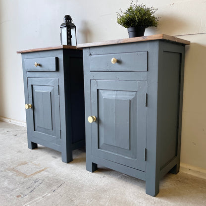 Pair of Industrial Style Bedside Tables