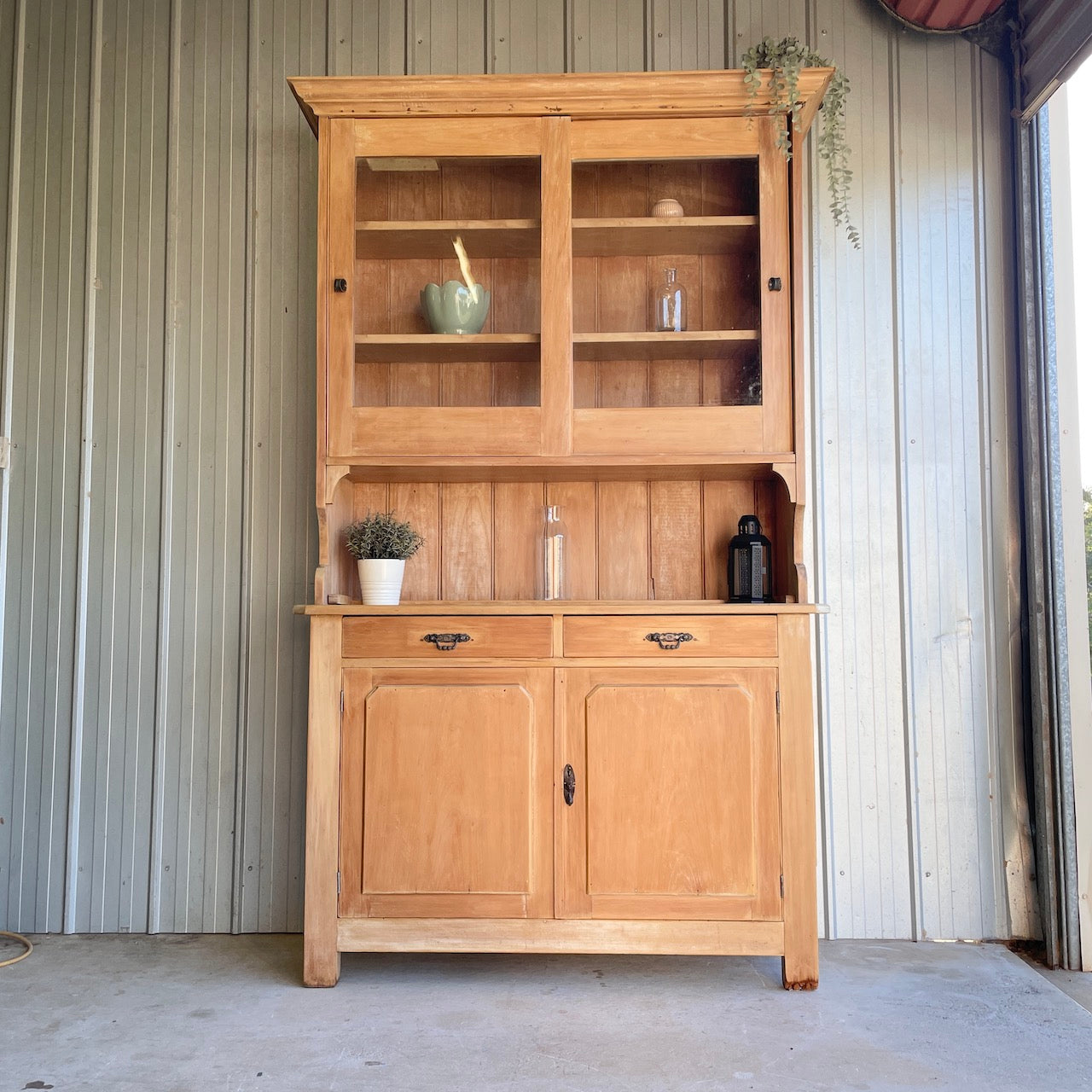 French Country Farmhouse Buffet Hutch