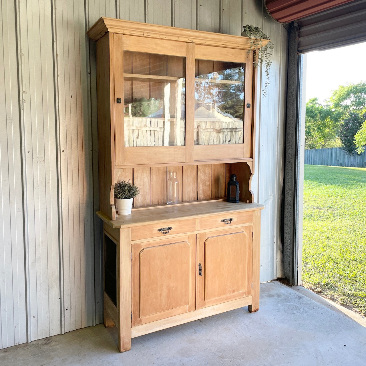 French Country Farmhouse Buffet Hutch
