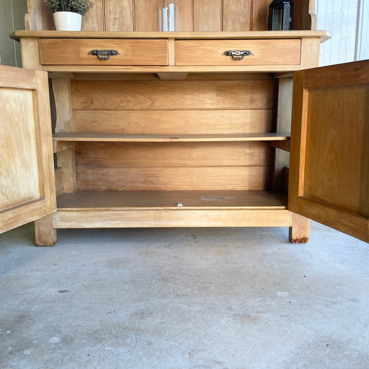 French Country Farmhouse Buffet Hutch