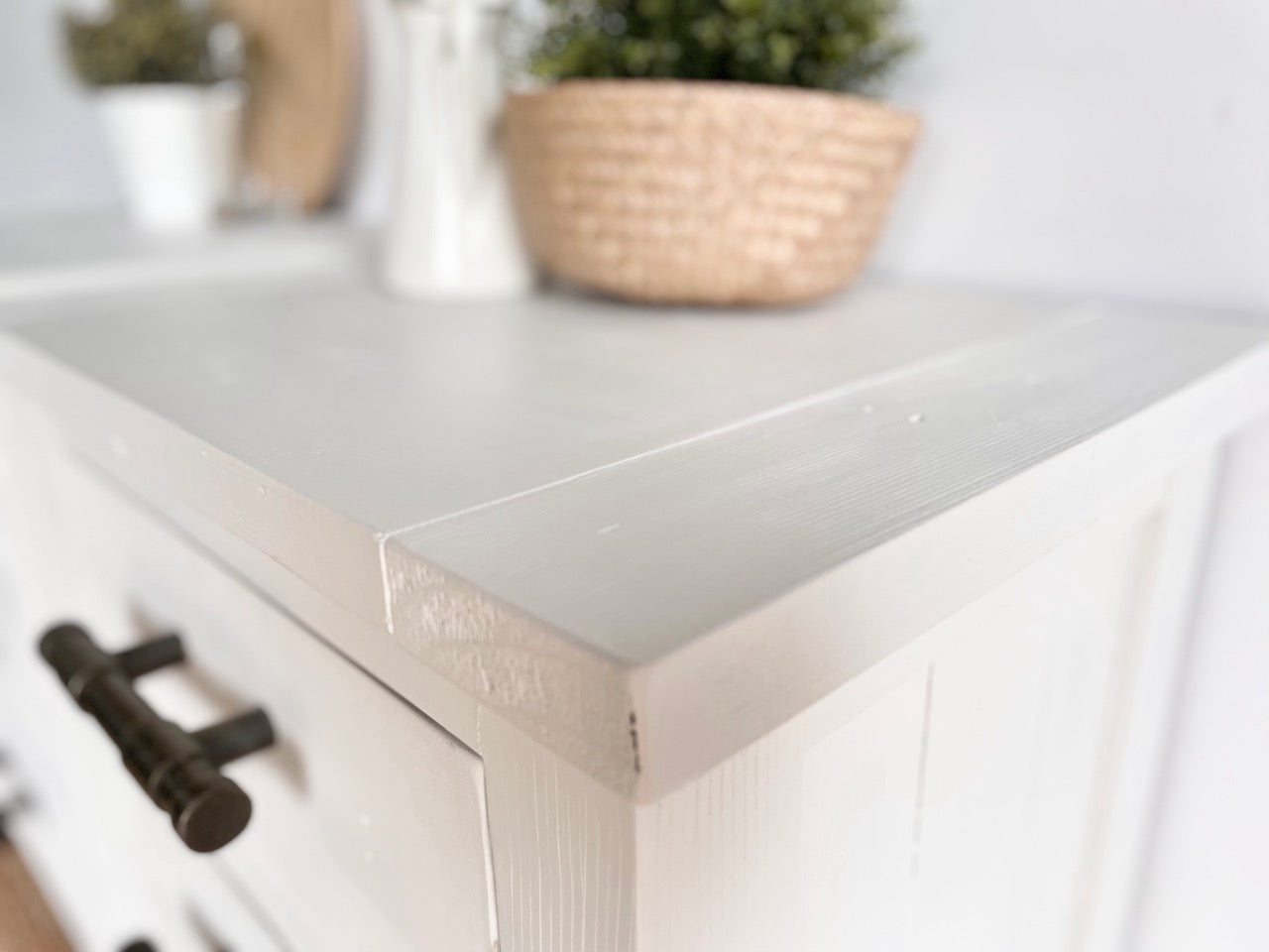 White Farmhouse Style Bedside Tables