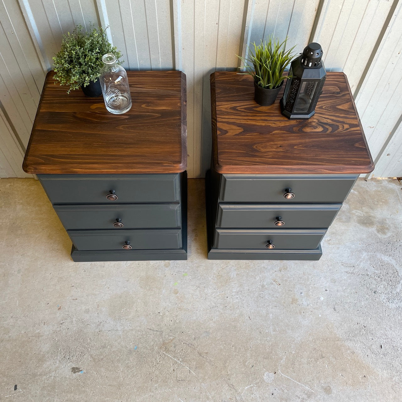 Pair of Country Farmhouse Bedside Tables