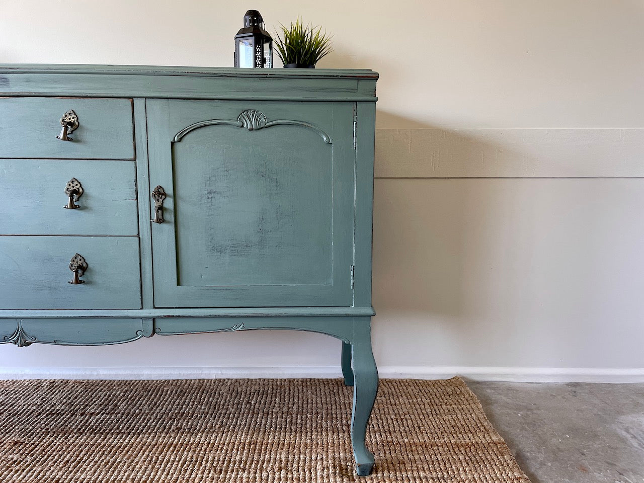 Rustic Industrial Style Silky Oak Sideboard