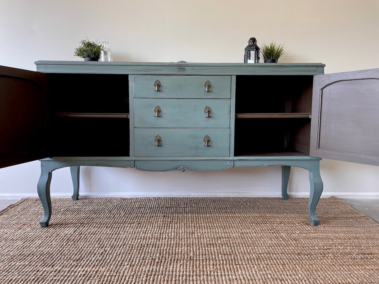 Rustic Industrial Style Silky Oak Sideboard