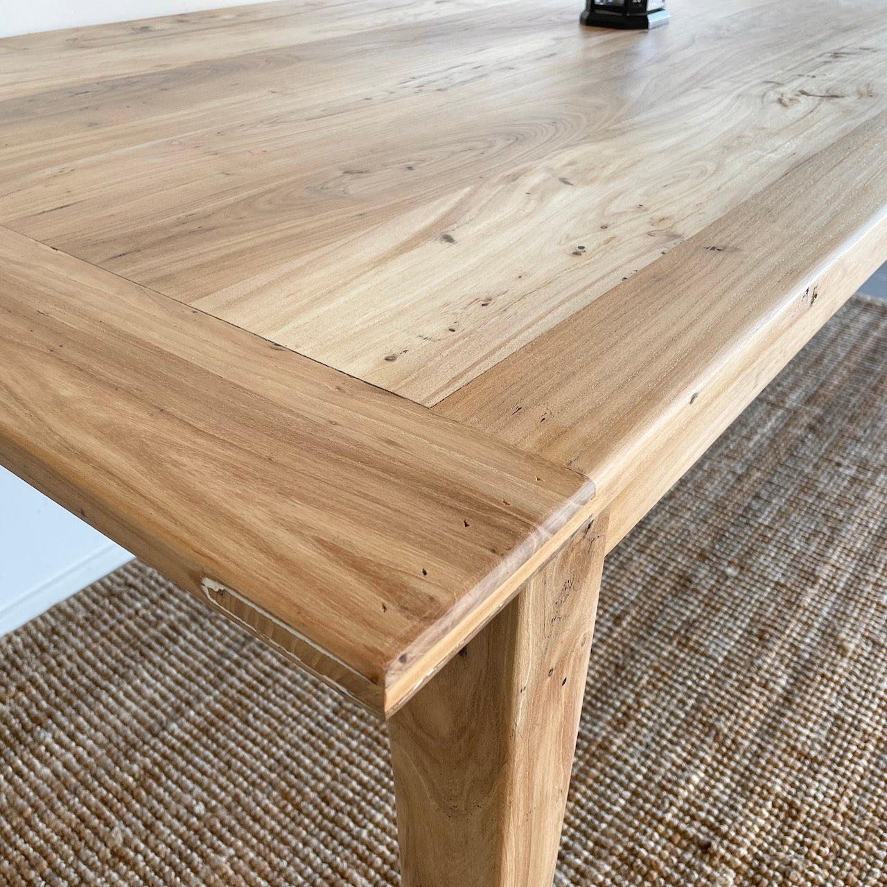 Image of a Raw Timber Coloured Farmhouse Style Oak Timber Desk by Natural at Home